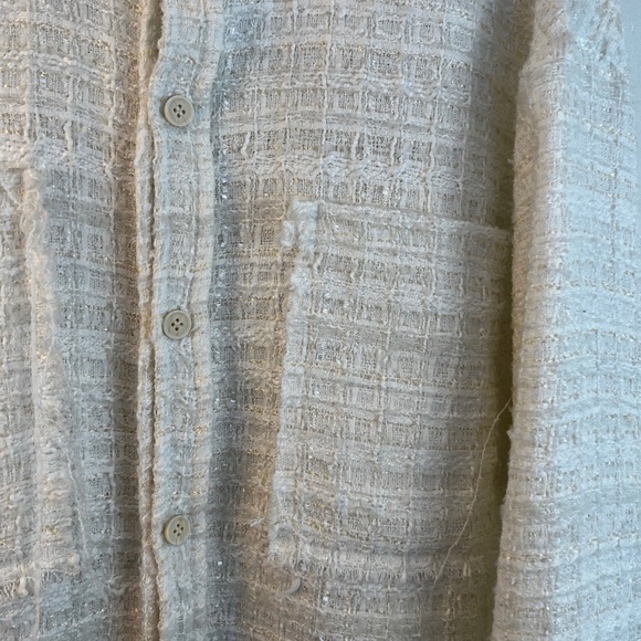 MNML Clothing - EUC Oversized XXL White Tweed Flannel - Faith Connexion/Balmain! - Picture 10 of 16